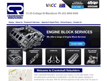 Tablet Screenshot of crankshaftrebuilders.com.au